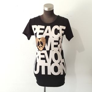 Glamhead Graphic Peace Love Tshirt